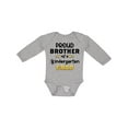 thumbnail image 1 of Inktastic Proud Brother of a Kindergarten Grad Boys Long Sleeve Baby Bodysuit, 1 of 5