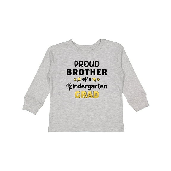 Inktastic Proud Brother of a Kindergarten Grad Boys Long Sleeve Toddler T-Shirt