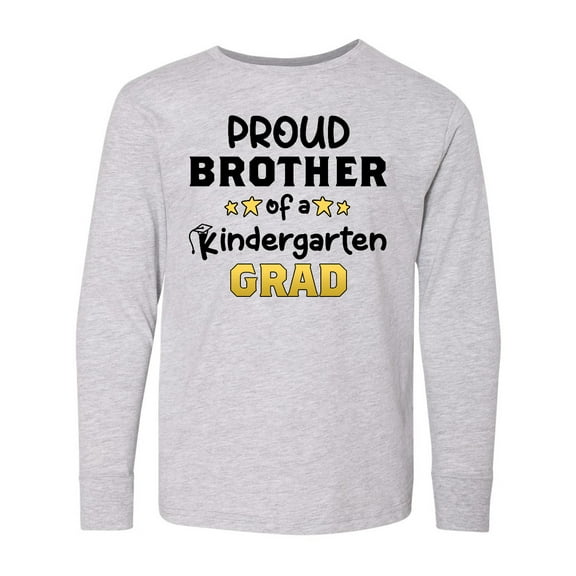 Inktastic Proud Brother of a Kindergarten Grad Long Sleeve Youth T-Shirt
