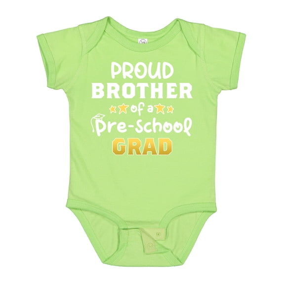 Inktastic Proud Brother of a Pre-school Grad Boys Baby Bodysuit