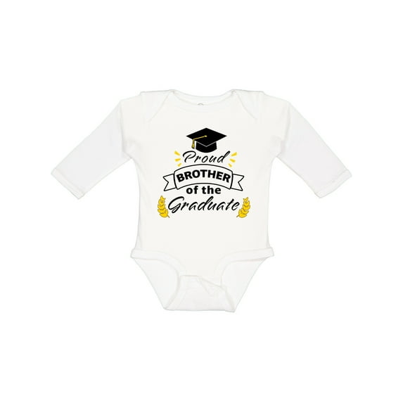 Inktastic Proud Brother of the Graduate-family Graduation Boys or Girls Long Sleeve Baby Bodysuit