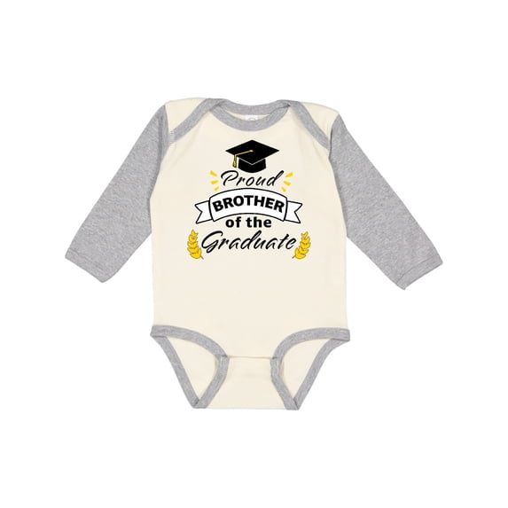 Inktastic Proud Brother of the Graduate-family Graduation Boys or Girls Long Sleeve Baby Bodysuit