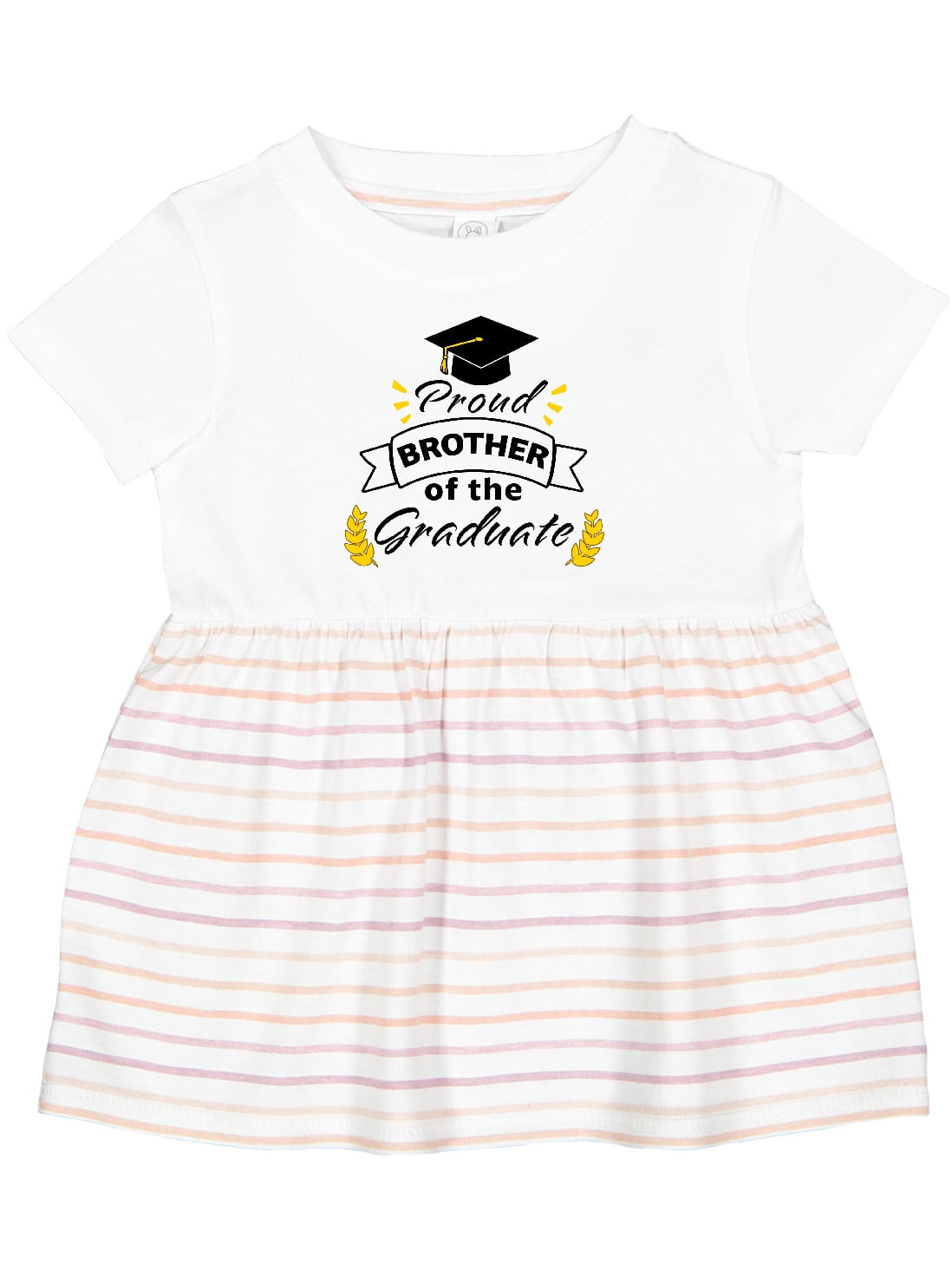 graduation dress for family Inktastic Proud Brother of the Graduate-family Graduation Girls Baby Dress, Infant Girl's, Size: 6 Months, White