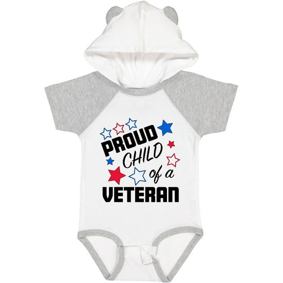 Inktastic Proud Child of a Veteran Veterans Day Boys or Girls Baby Bodysuit