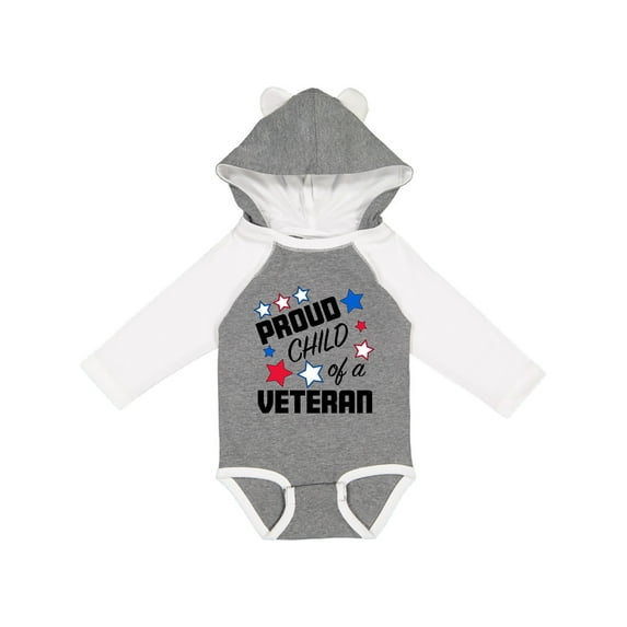 Inktastic Proud Child of a Veteran Veterans Day Boys or Girls Long Sleeve Baby Bodysuit