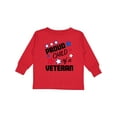 thumbnail image 1 of Inktastic Proud Child of a Veteran- Veterans Day Boys or Girls Long Sleeve Toddler T-Shirt, 1 of 5