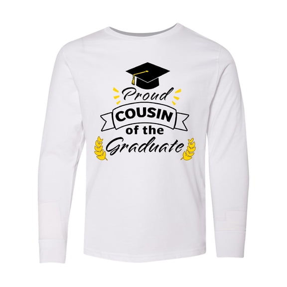 Inktastic Proud Cousin Of The Graduate-Family Graduation Long Sleeve Youth T-Shirt