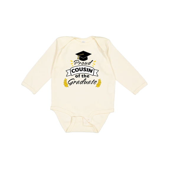 Inktastic Proud Cousin of the Graduate-family Graduation Boys or Girls Long Sleeve Baby Bodysuit