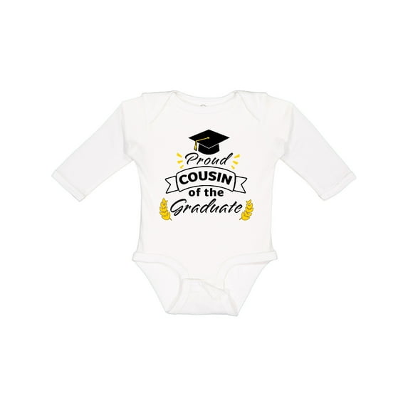 Inktastic Proud Cousin of the Graduate-family Graduation Boys or Girls Long Sleeve Baby Bodysuit