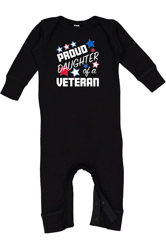 Proud Daughter of a Veteran Veterans Day Baby Romper Coveralls