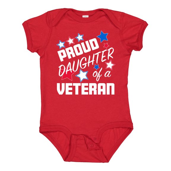 Inktastic Proud Daughter of a Veteran Veterans Day Girls Baby Bodysuit
