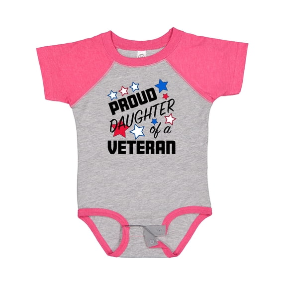 Inktastic Proud Daughter of a Veteran Veterans Day Girls Baby Bodysuit