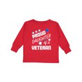 thumbnail image 1 of Inktastic Proud Daughter of a Veteran Veterans Day Girls Long Sleeve Toddler T-Shirt, 1 of 5
