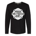 thumbnail image 1 of Inktastic Proud Firefighter Aunt WHT Long Sleeve T-Shirt, 1 of 5