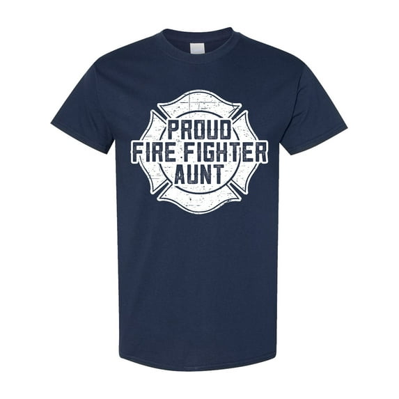 Inktastic Proud Firefighter Aunt Wht T-Shirt