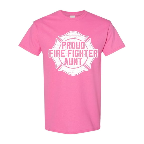 Inktastic Proud Firefighter Aunt Wht T-Shirt