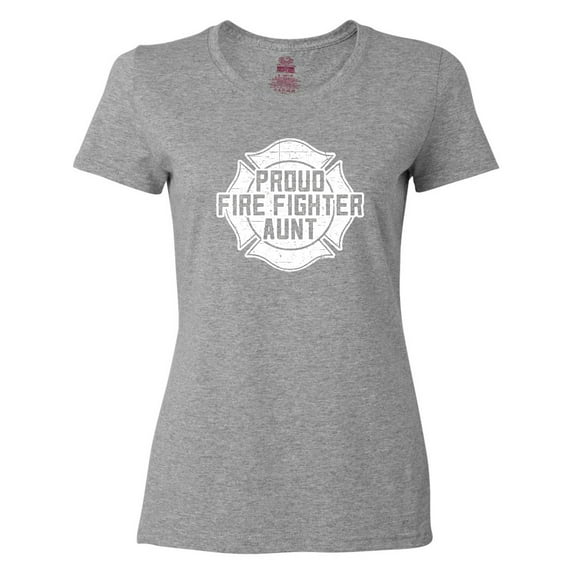 Inktastic Proud Firefighter Aunt WHT Women's T-Shirt