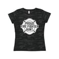 thumbnail image 1 of Inktastic Proud Firefighter Aunt WHT Women's T-Shirt, 1 of 5