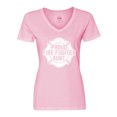 thumbnail image 1 of Inktastic Proud Firefighter Aunt WHT Women's V-Neck T-Shirt, 1 of 5
