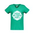 thumbnail image 1 of Inktastic Proud Firefighter Aunt WHT Women's V-Neck T-Shirt, 1 of 5