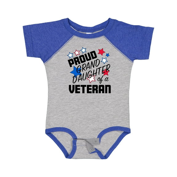 Inktastic Proud Granddaughter of a Veteran Veterans Day Girls Baby Bodysuit