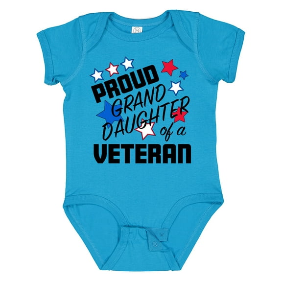 Inktastic Proud Granddaughter of a Veteran Veterans Day Girls Baby Bodysuit
