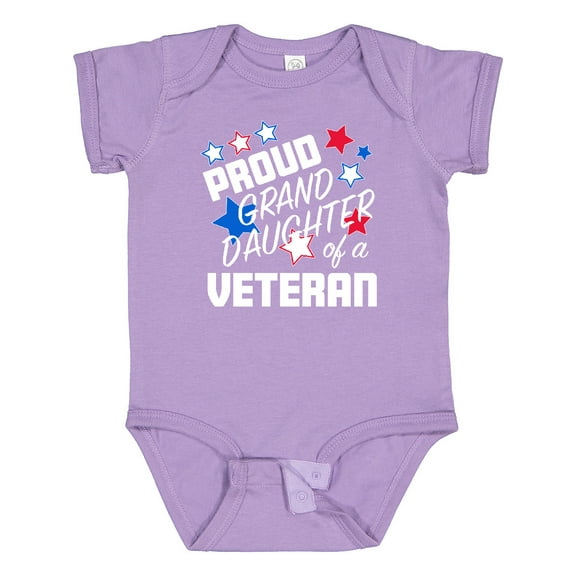 Inktastic Proud Granddaughter of a Veteran Veterans Day Girls Baby Bodysuit