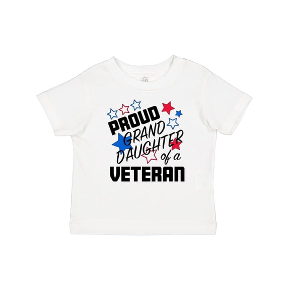 Inktastic Proud Granddaughter of a Veteran Veterans Day Girls Baby T-Shirt