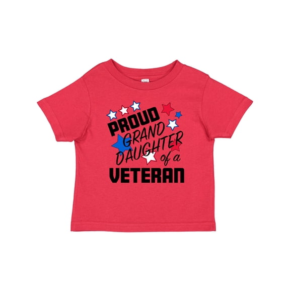 Inktastic Proud Granddaughter of a Veteran Veterans Day Girls Baby T-Shirt