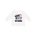 thumbnail image 1 of Inktastic Proud Granddaughter of a Veteran Veterans Day Girls Long Sleeve Toddler T-Shirt, 1 of 5
