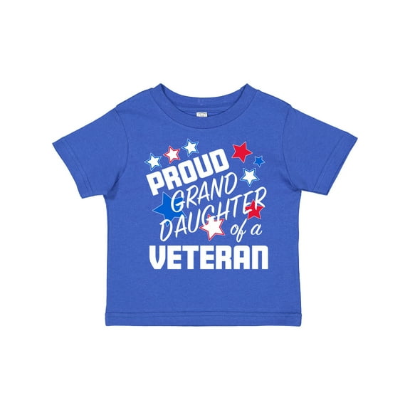 Inktastic Proud Granddaughter of a Veteran Veterans Day Girls Toddler T-Shirt