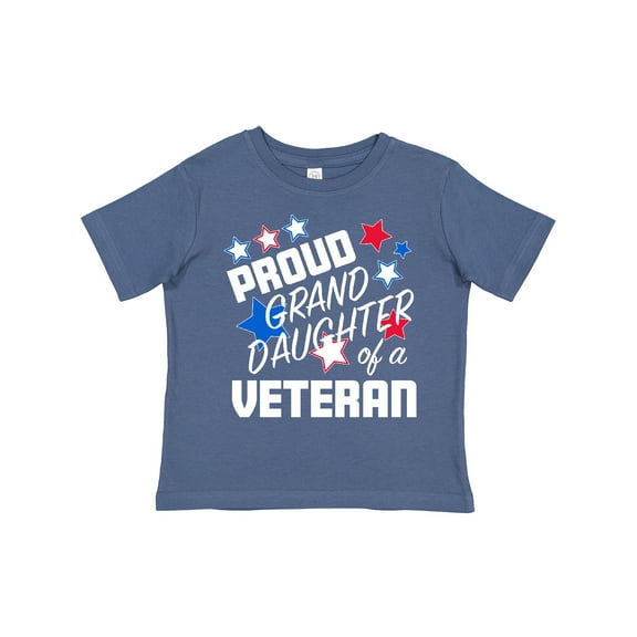 Inktastic Proud Granddaughter of a Veteran Veterans Day Girls Toddler T-Shirt