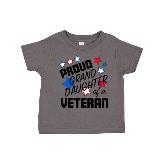 Inktastic Proud Granddaughter of a Veteran Veterans Day Girls Toddler T-Shirt