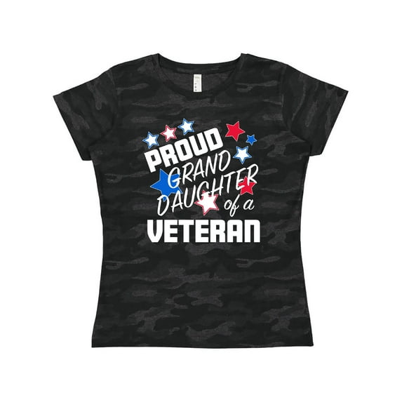 Inktastic Proud Granddaughter of a Veteran Veterans Day Women's T-Shirt