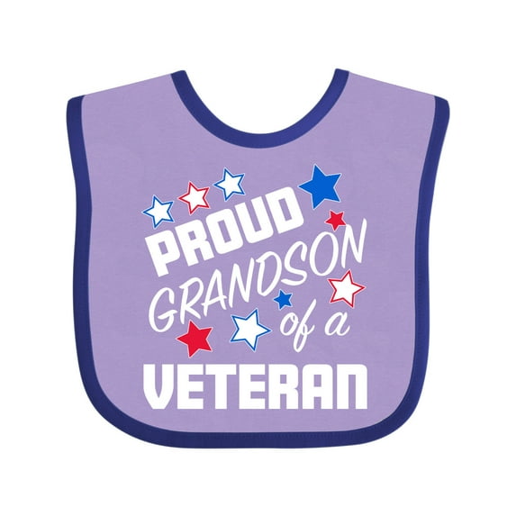 Inktastic Proud Grandson of a Veteran Veterans Day Boys Baby Bib