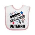 thumbnail image 1 of Inktastic Proud Grandson of a Veteran Veterans Day Boys Baby Bib, 1 of 4