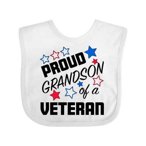 Inktastic Proud Grandson of a Veteran Veterans Day Boys Baby Bib