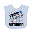 thumbnail image 1 of Inktastic Proud Grandson of a Veteran Veterans Day Boys Baby Bib, 1 of 4