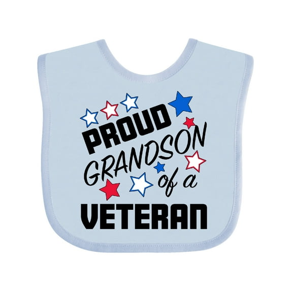 Inktastic Proud Grandson of a Veteran Veterans Day Boys Baby Bib