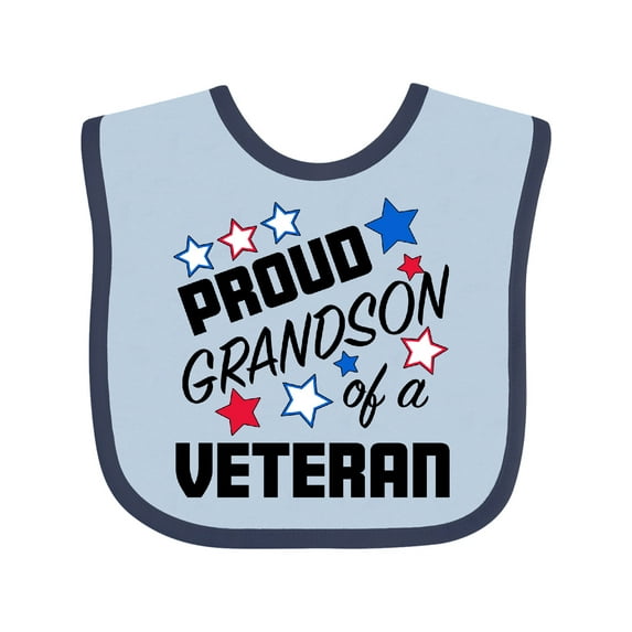 Inktastic Proud Grandson of a Veteran Veterans Day Boys Baby Bib