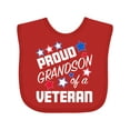 thumbnail image 1 of Inktastic Proud Grandson of a Veteran Veterans Day Boys Baby Bib, 1 of 4
