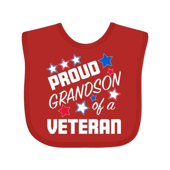 Inktastic Proud Grandson of a Veteran Veterans Day Boys Baby Bib
