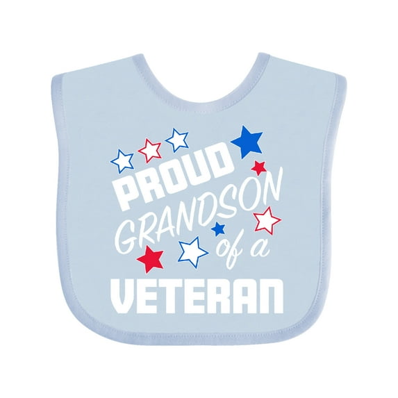 Inktastic Proud Grandson of a Veteran Veterans Day Boys Baby Bib
