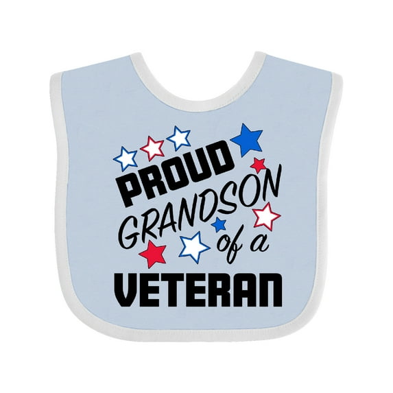Inktastic Proud Grandson of a Veteran Veterans Day Boys Baby Bib