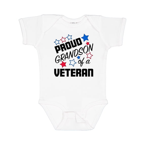 Inktastic Proud Grandson of a Veteran Veterans Day Boys Baby Bodysuit