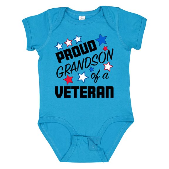 Inktastic Proud Grandson of a Veteran Veterans Day Boys Baby Bodysuit