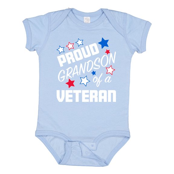 Inktastic Proud Grandson of a Veteran Veterans Day Boys Baby Bodysuit