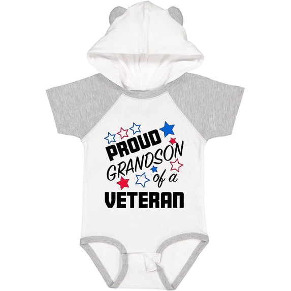Inktastic Proud Grandson of a Veteran Veterans Day Boys Baby Bodysuit