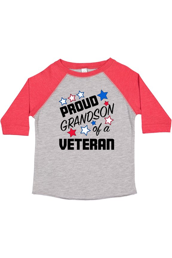 Proud Grandson of a Veteran Veterans Day Boys Toddler T-Shirt