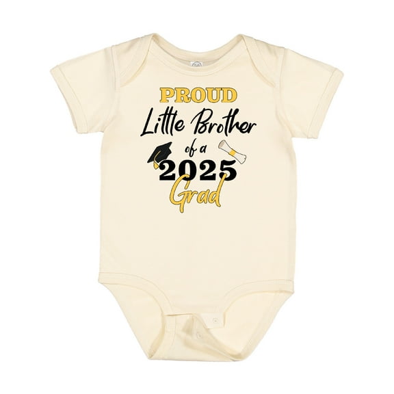 Inktastic Proud Little Brother of a 2025 Grad Boys Baby Bodysuit